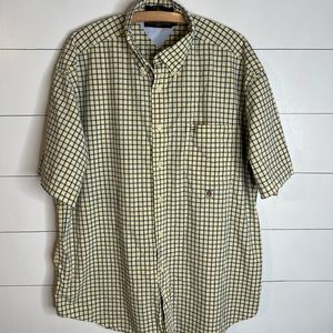 TOMMY HILFIGER YELLOW PLAID SHIRT SZ XL